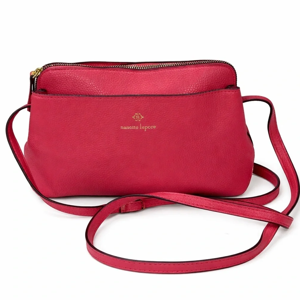 Nanette Lepore Pink Crossbody Bag Adjustable Strap - Picture 6 of 14